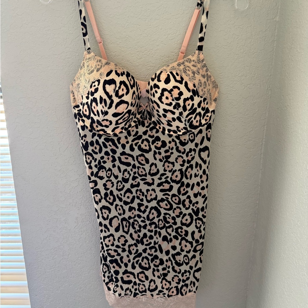 Victoria's Secret Pink and Black Animal Print Lingerie